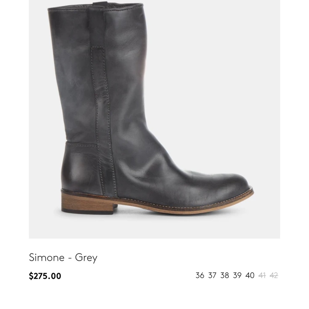 size 39/9 ivy lee  boots. grey black